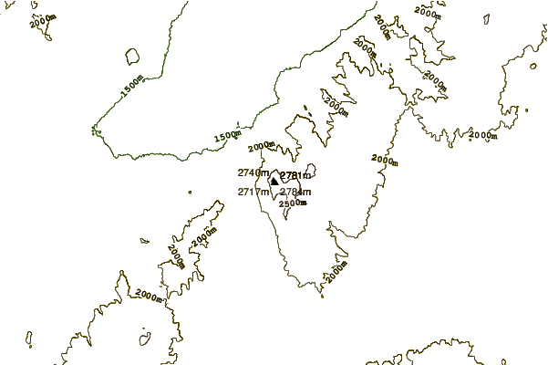 Mountain peaks around Mount Tenabo