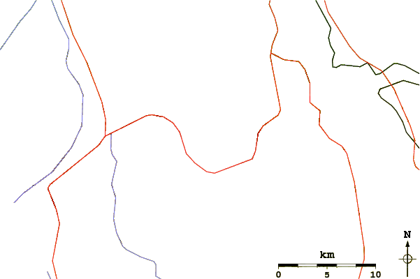 Roads and rivers around Mount Tendürek