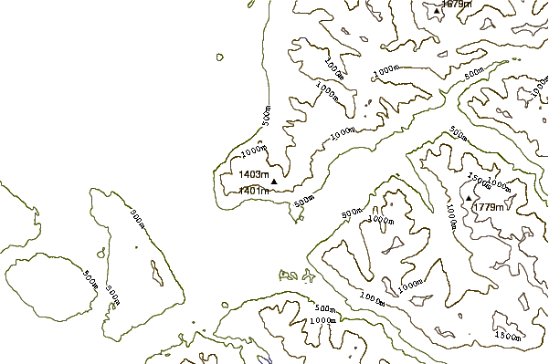 Mountain peaks around Mount Teneriffe