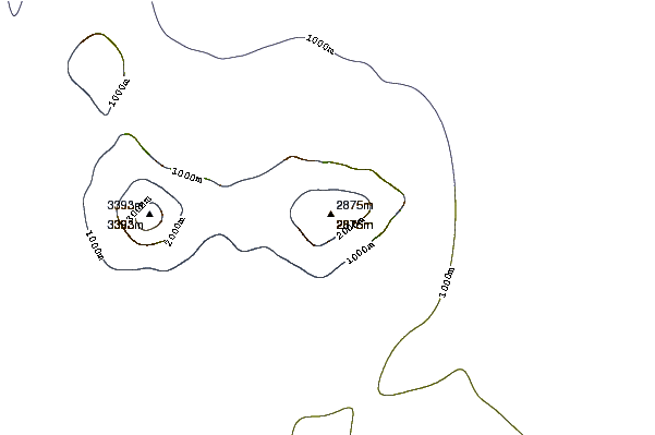 Mountain peaks around Mount Terror (Antarctica)