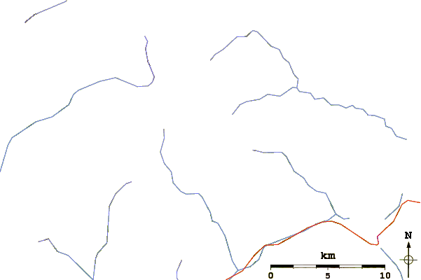 Roads and rivers around Mount Terror