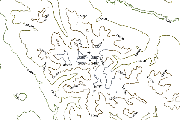 Mountain peaks around Mount Thomlinson (Babine Range)