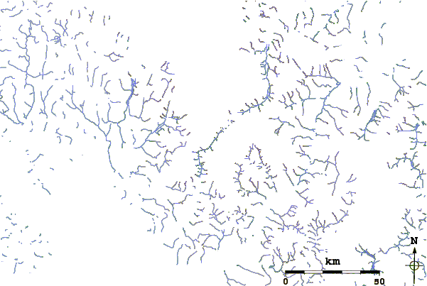 Roads and rivers around Mount Thor