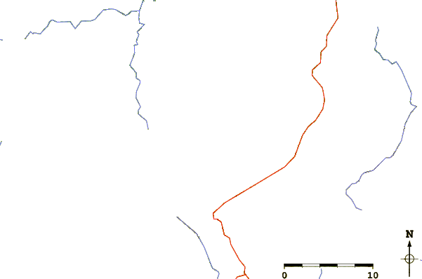 Roads and rivers around Mount Tianzhu