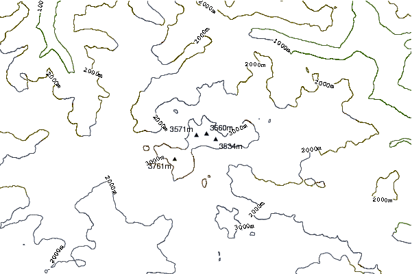 Mountain peaks around Mount Tiedemann