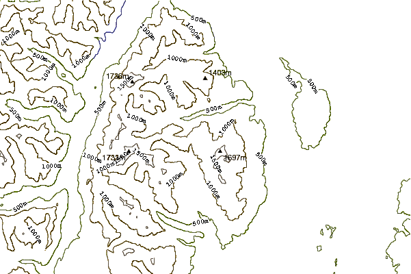 Mountain peaks around Mount Titiroa