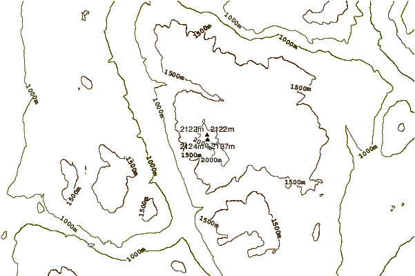 Mountain peaks around Mount Tod