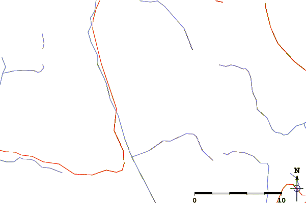 Roads and rivers around Mount Tod