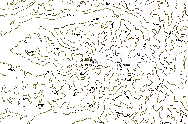 Mountain peaks around Mount Tom (Washington)