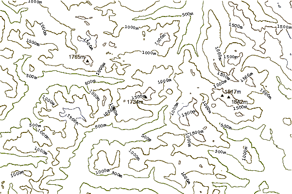 Mountain peaks around Mount Tom Taylor