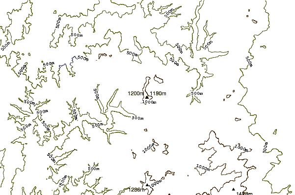 Mountain peaks around Mount Tomamu