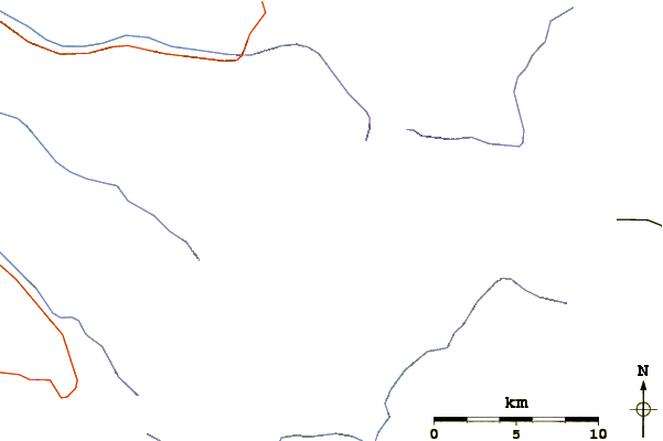 Roads and rivers around Mount Tomuraushi (Daisetsuzan)