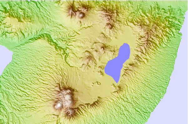 Surf breaks located close to Mount Tondano