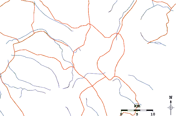 Roads and rivers around Mount Tondano