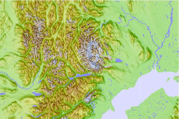 Surf breaks located close to Mount Torbert