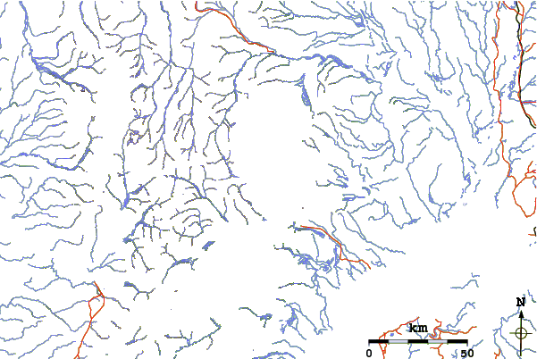 Roads and rivers around Mount Torbert