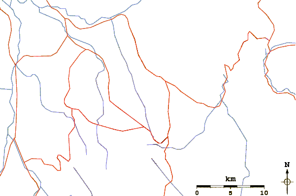 Roads and rivers around Mount Torbreck