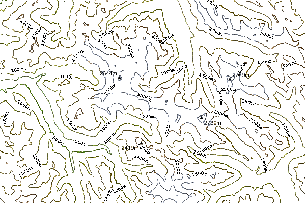 Mountain peaks around Mount Torment