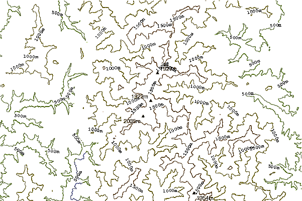 Mountain peaks around Mount Tottabetsu