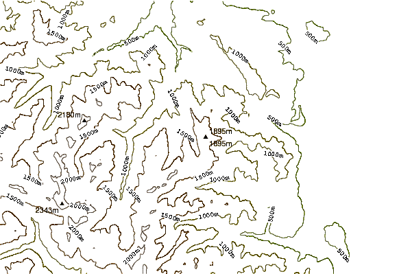 Mountain peaks around Mount Townsend