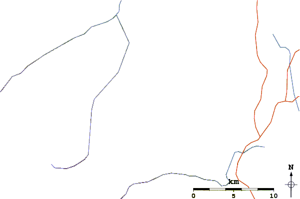 Roads and rivers around Mount Townsend