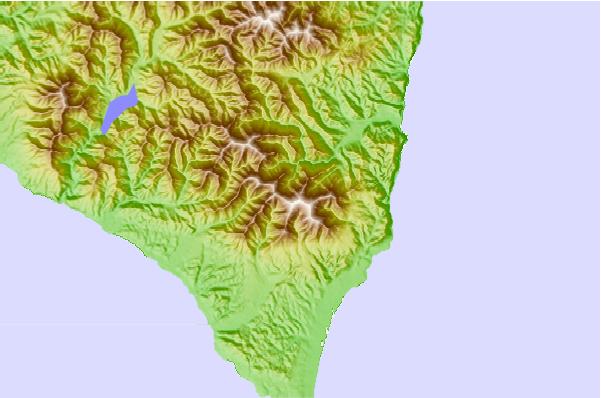 Surf breaks located close to Mount Toyoni (Erimo)