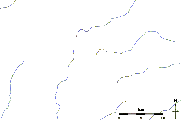 Roads and rivers around Mount Toyoni (Urakawa-Hiroo)