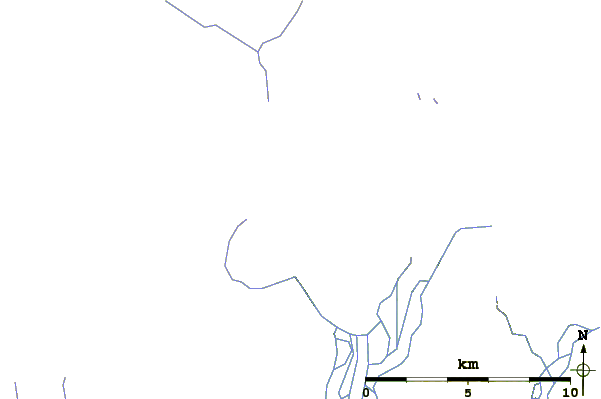 Roads and rivers around Mount Trident