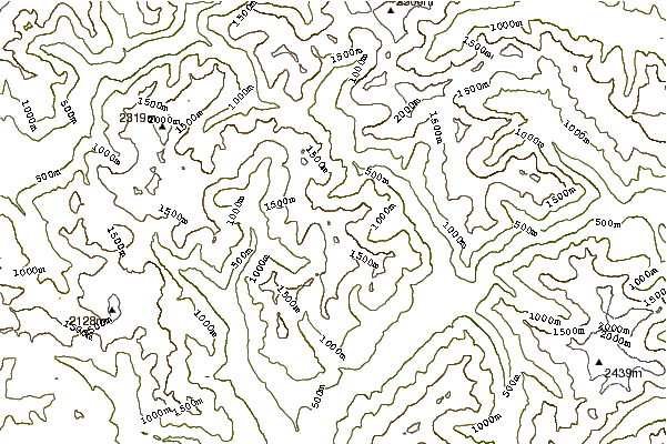 Mountain peaks around Mount Triumph