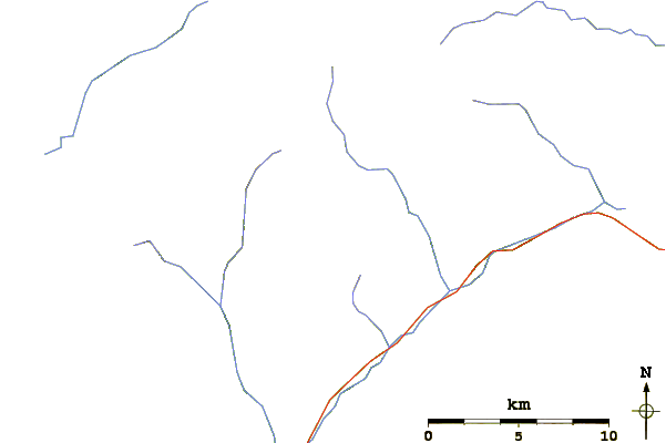 Roads and rivers around Mount Triumph