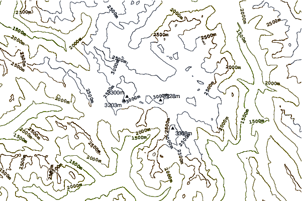 Mountain peaks around Mount Trutch