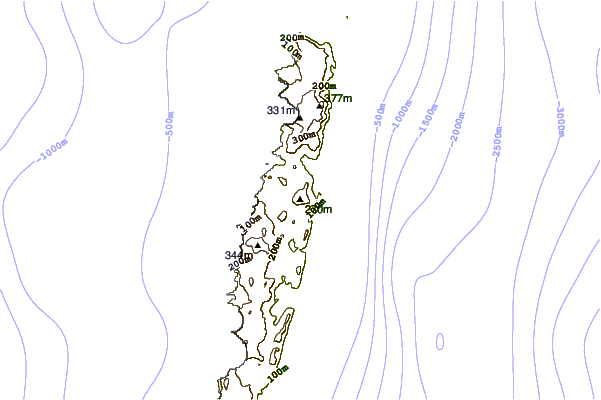 Mountain peaks around Mount Tulloch (Macquarie Island)