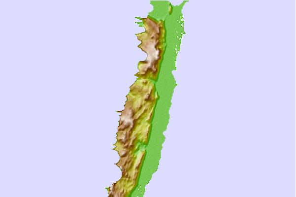 Surf breaks located close to Mount Tulloch (Macquarie Island)