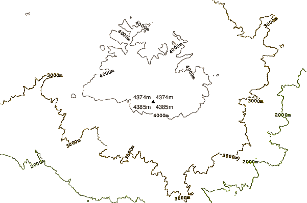 Mountain peaks around Mount Tullu Demtu