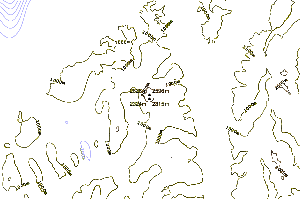 Mountain peaks around Mount Tutoko (Darran Mountains)