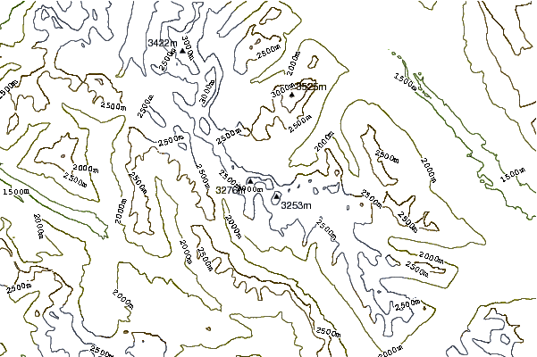 Mountain peaks around Mount Tuzo