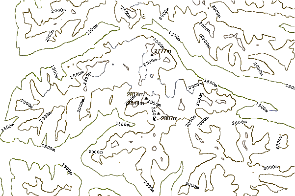 Mountain peaks around Mount Ulysses