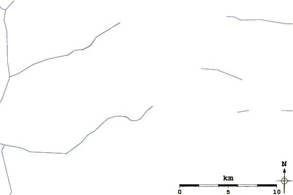 Roads and rivers around Mount Ulysses