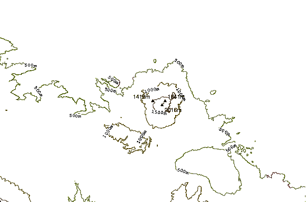 Mountain peaks around Mount Ungaran