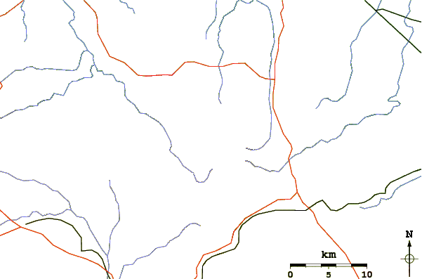 Roads and rivers around Mount Ungaran