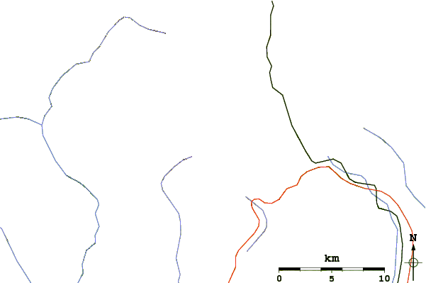 Roads and rivers around Mount Upepesanke