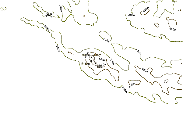 Mountain peaks around Mount Usborne