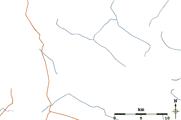 Roads and rivers around Mount Usborne