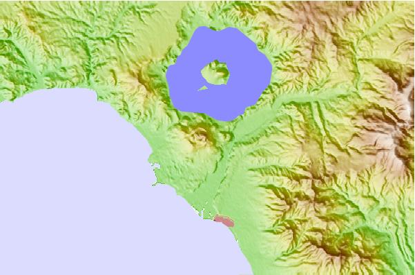 Surf breaks located close to Mount Usu