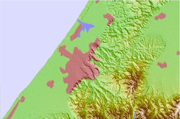 Surf breaks located close to Mount Utatsu