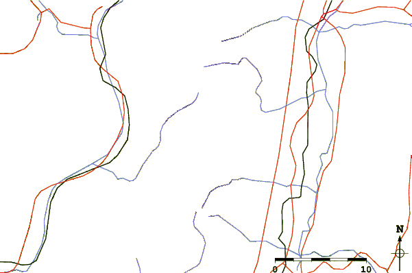 Roads and rivers around Mount Utsugi