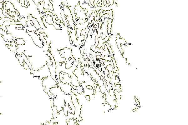 Mountain peaks around Mount Vaca