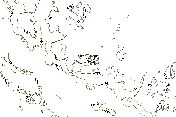 Mountain peaks around Mount Valin