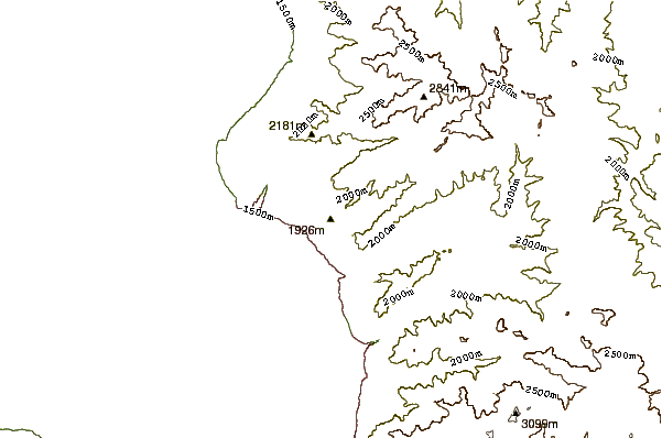 Mountain peaks around Mount Van Cott