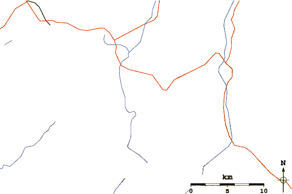 Roads and rivers around Mount Van Hoevenberg